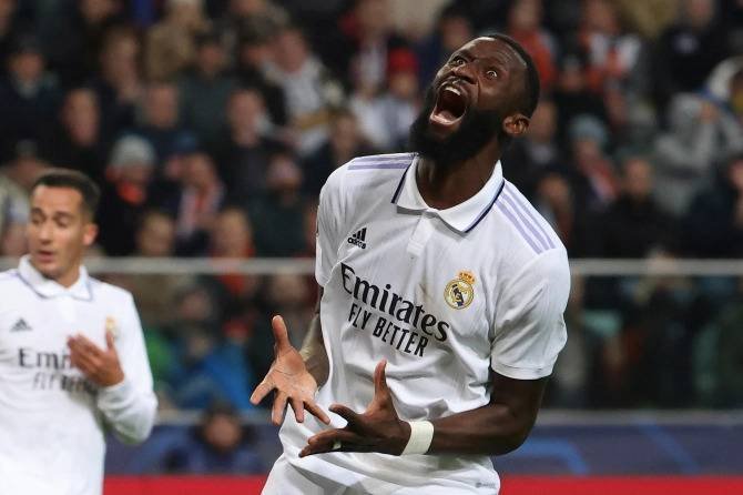 real madrids antonio rudiger celebrates 767323876