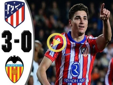 Valencia - Atletico Madrid Played on February 22, 2025